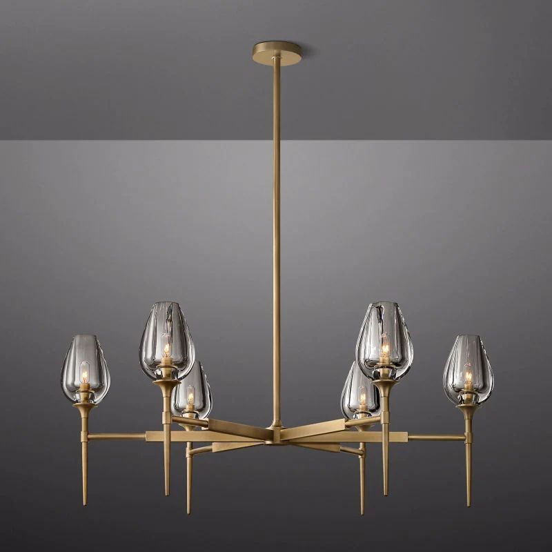 Tulip Round Living Room Chandelier 42"