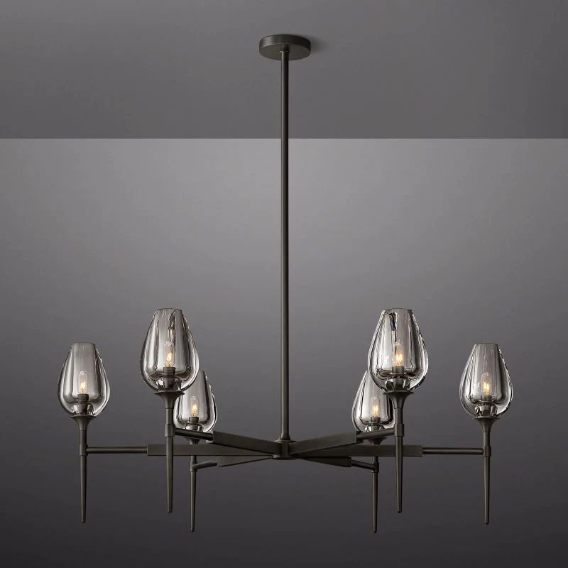 Tulip Round Living Room Chandelier 42"
