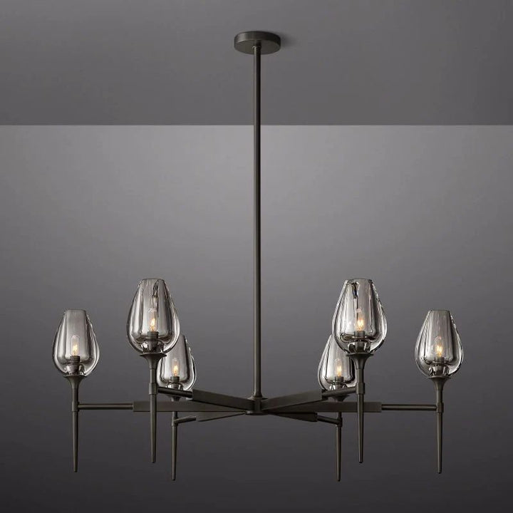 Tulip Round Living Room Chandelier 42"