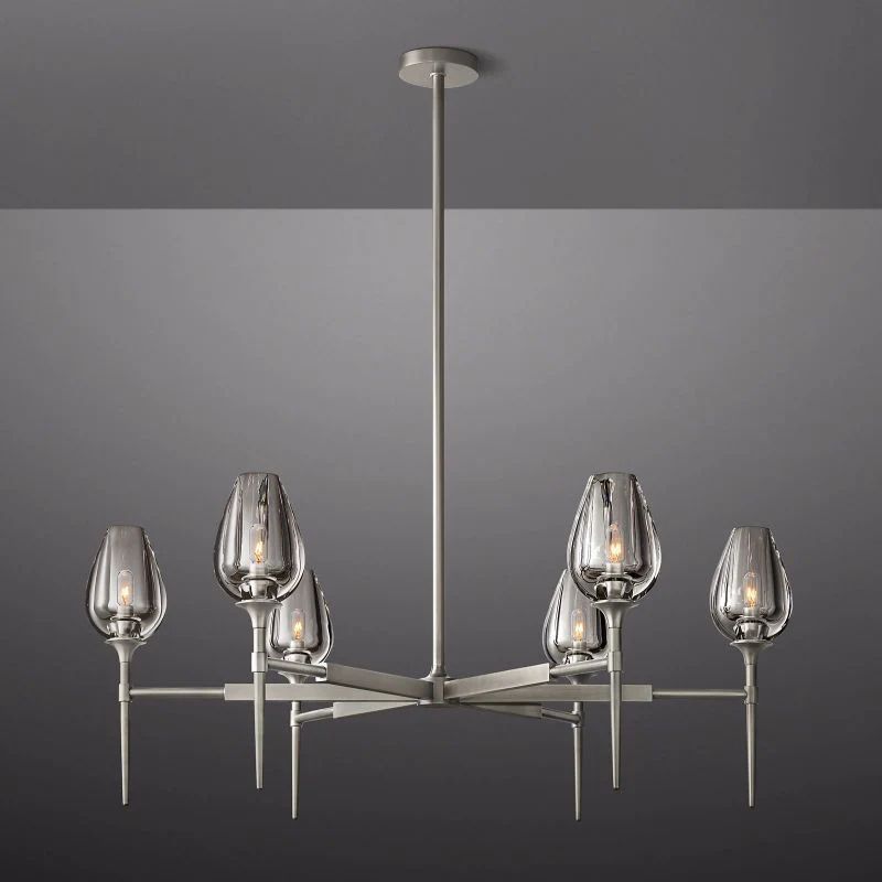 Tulip Round Living Room Chandelier 42"