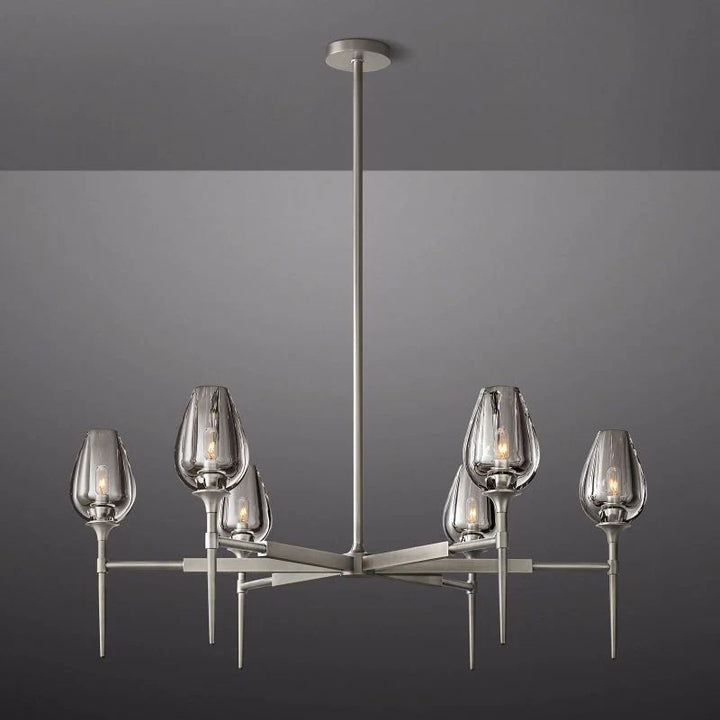Tulip Round Living Room Chandelier 42"