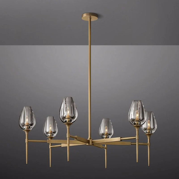 Tulip Round Living Room Chandelier 42"