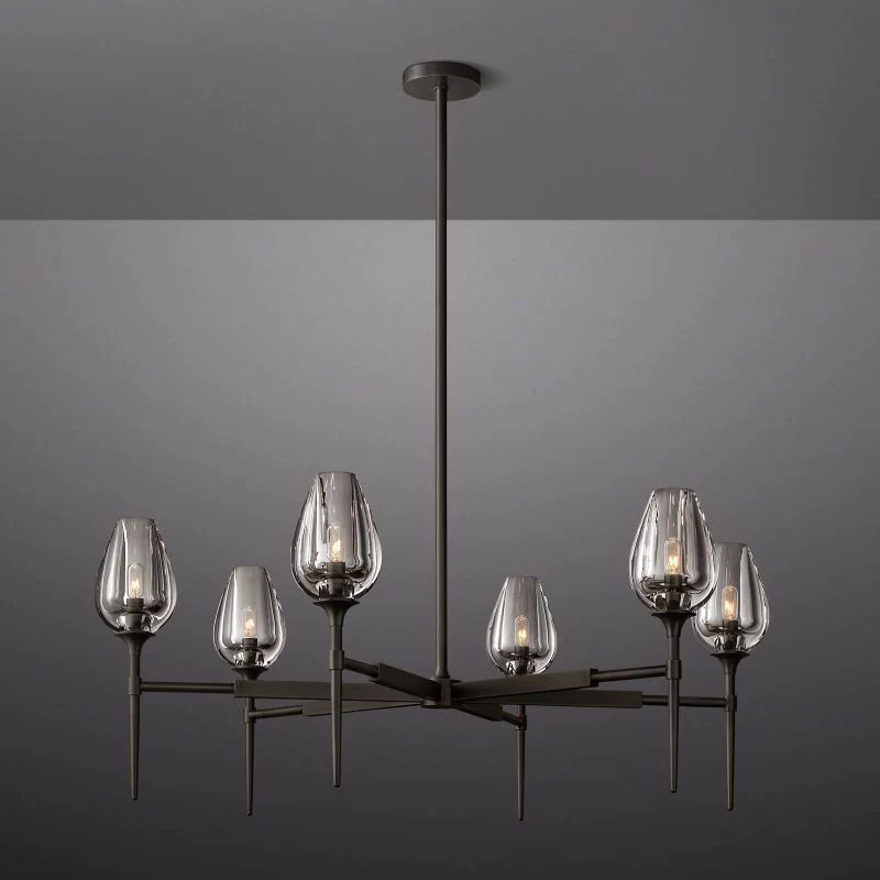 Tulip Round Living Room Chandelier 42"