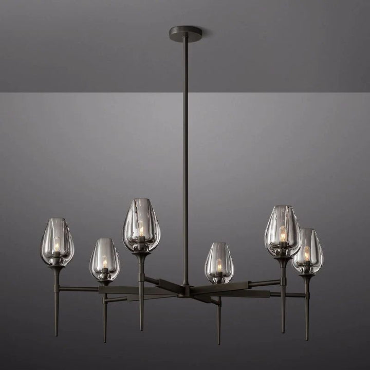 Tulip Round Living Room Chandelier 42"
