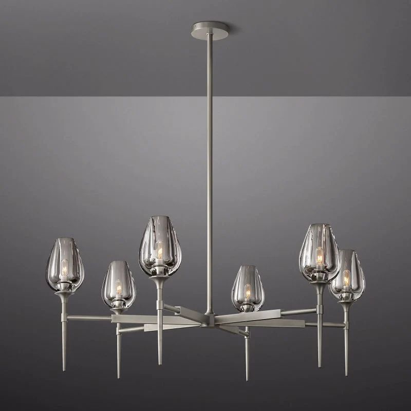 Tulip Round Living Room Chandelier 42"