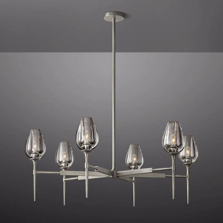 Tulip Round Living Room Chandelier 42"