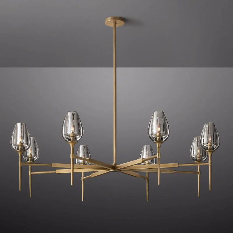 Tulip Round Living Room Chandelier 54"