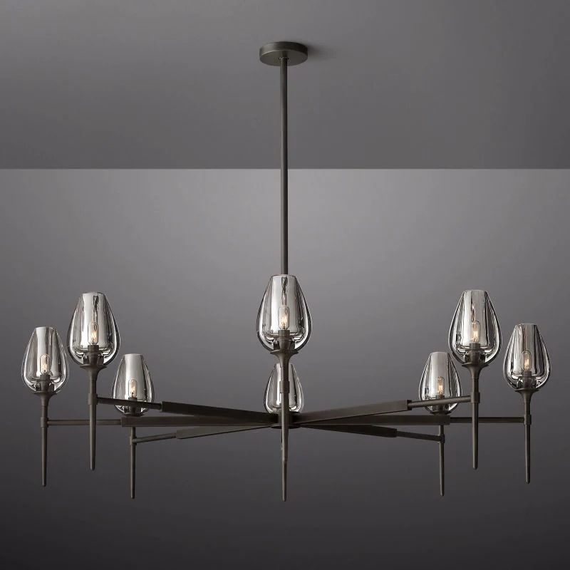Tulip Round Living Room Chandelier 54"