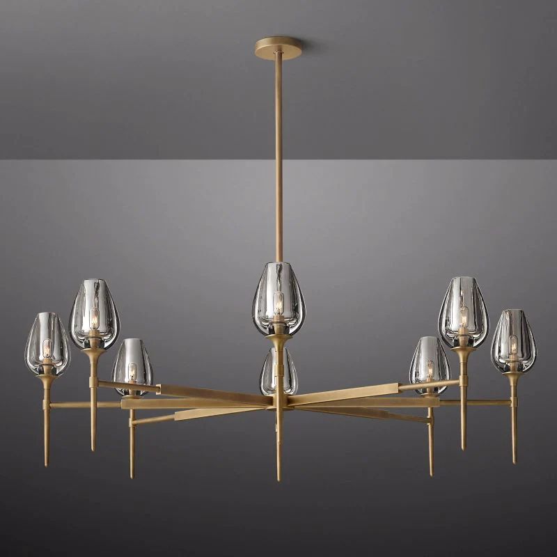 Tulip Round Living Room Chandelier 54"
