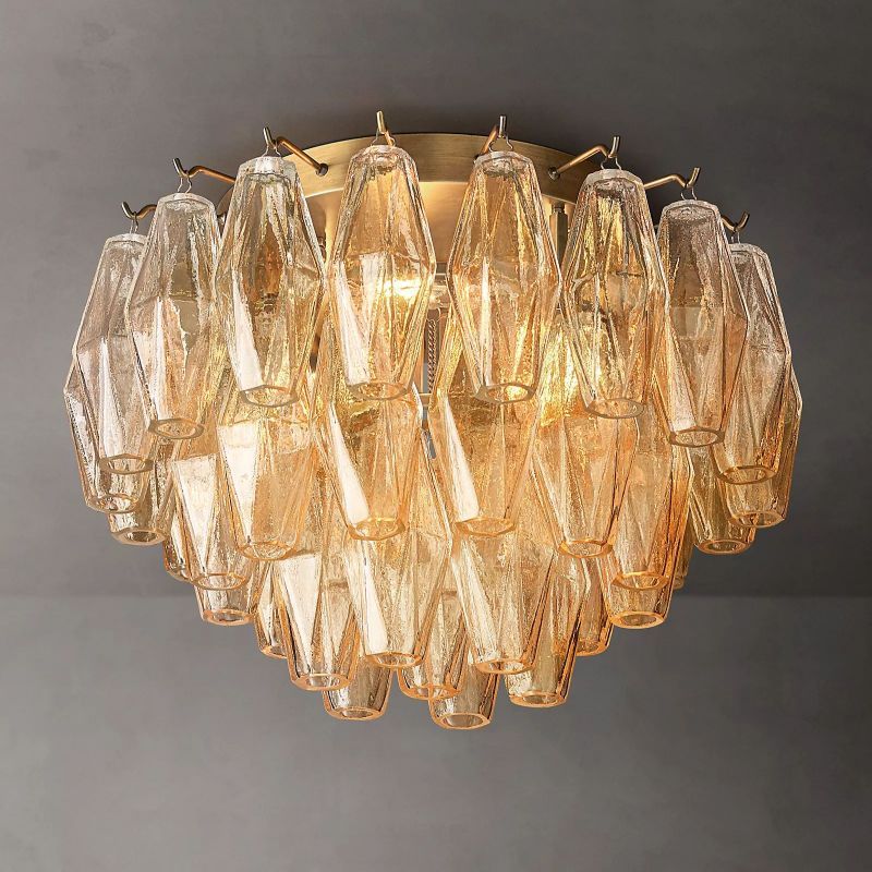 Vicky Clear Glass Flushmount 17"