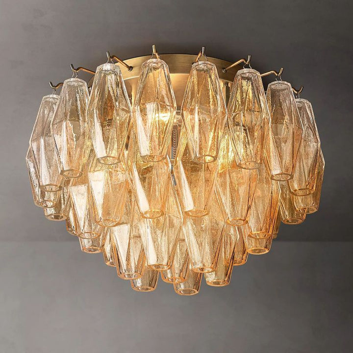 Vicky Clear Glass Flushmount 17"