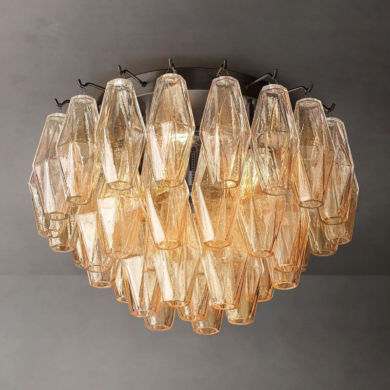 Vicky Clear Glass Flushmount 17"