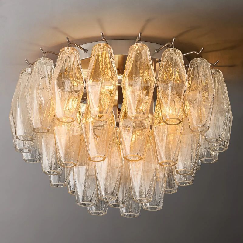 Vicky Clear Glass Flushmount 17"