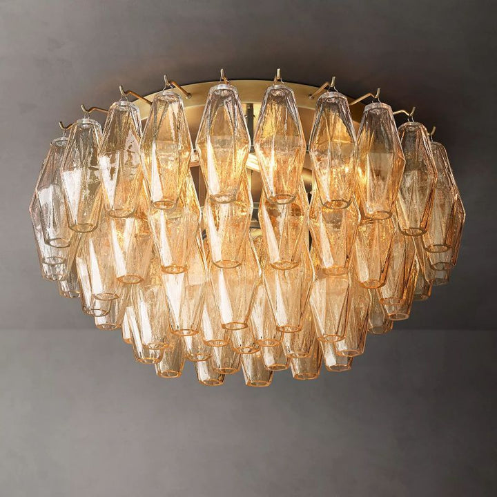 Vicky Clear Glass Flushmount 22"