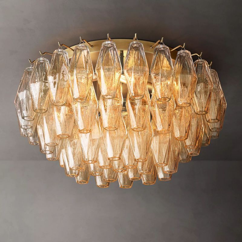 Vicky Clear Glass Flushmount 22"