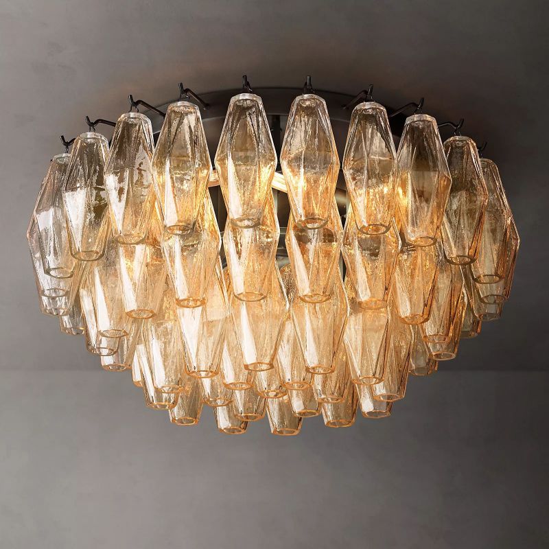 Vicky Clear Glass Flushmount 22"