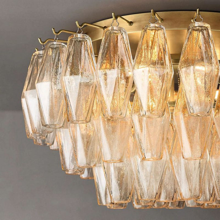 Vicky Clear Glass Flushmount 22"