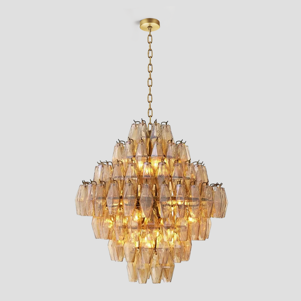 Vicky Smoke Glass Large Chandelier