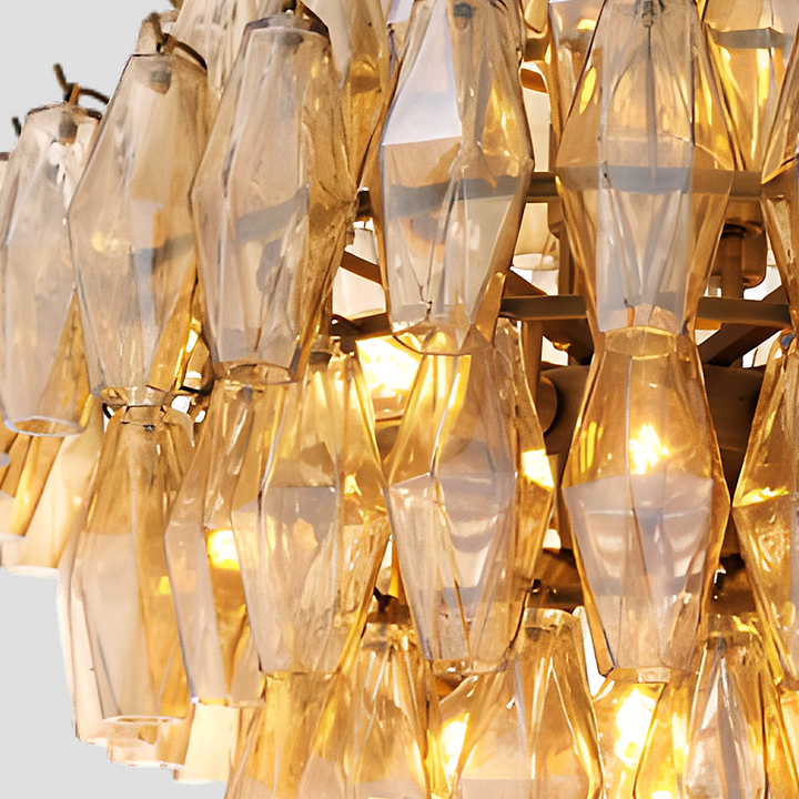 Vicky Smoke Glass Large Chandelier