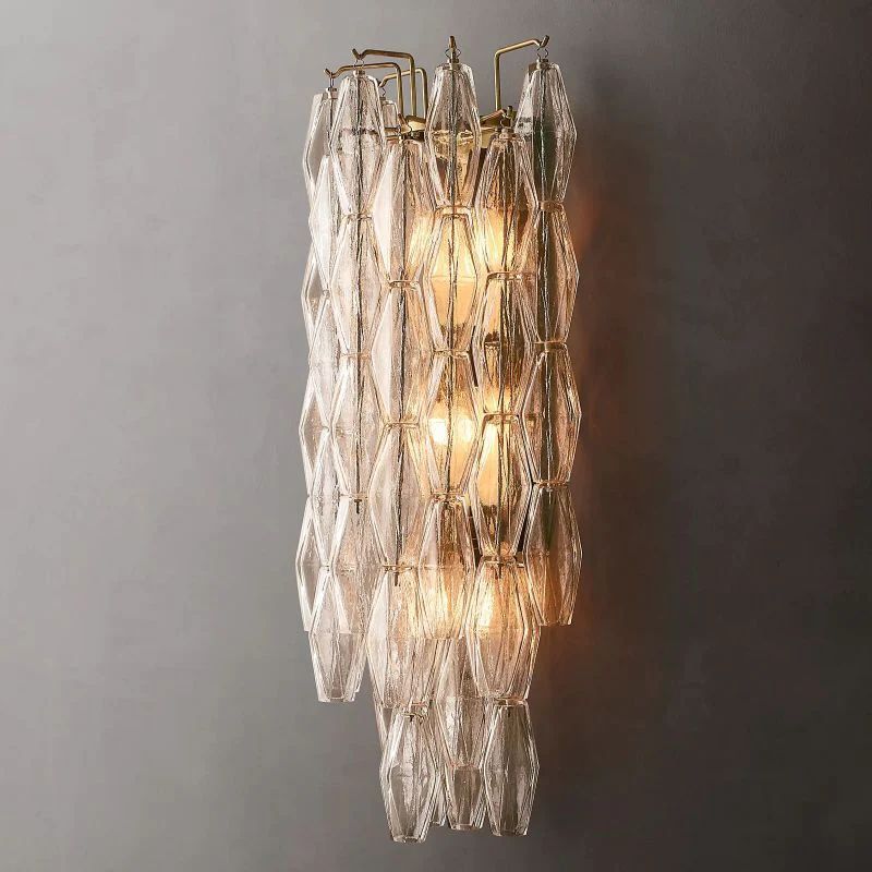 Vicky Clear Glass Grand Bedroom Wall Sconce