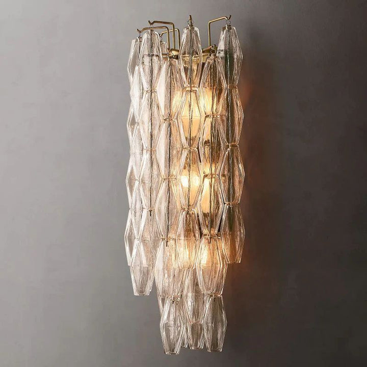 Vicky Clear Glass Grand Bedroom Wall Sconce