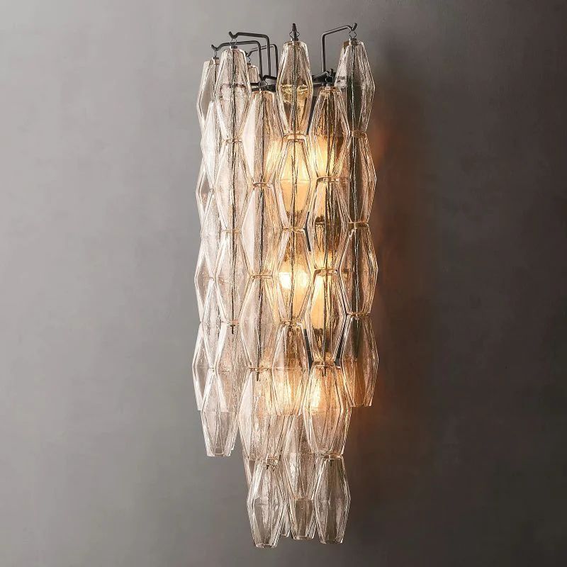 Vicky Clear Glass Grand Bedroom Wall Sconce