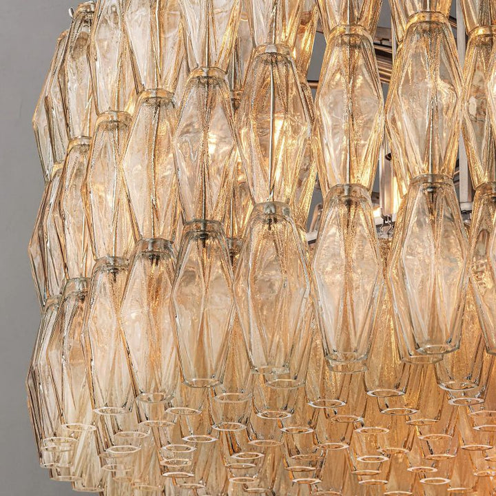 Vicky Clear Glass Round Chandelier 47" For Living Room