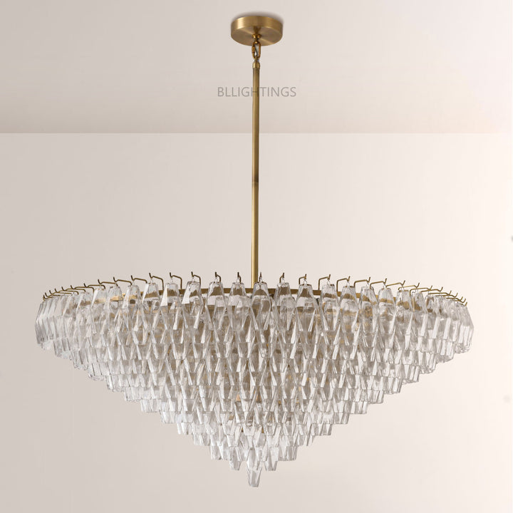Vicky Clear Glass Tiered Round Chandelier 62"