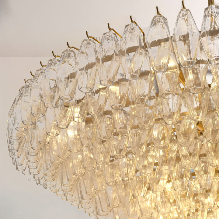 Vicky Clear Glass Tiered Round Chandelier 62"