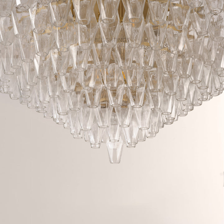 Vicky Clear Glass Tiered Round Chandelier 62"