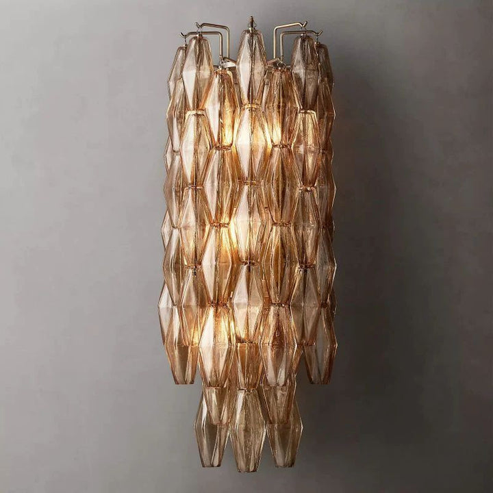 Vicky Smoke Glass Grand Bedroom Wall Sconce