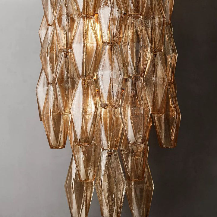 Vicky Smoke Glass Grand Bedroom Wall Sconce