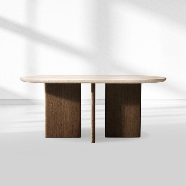 Vivlen Cross-Base Rectangular Dining Table