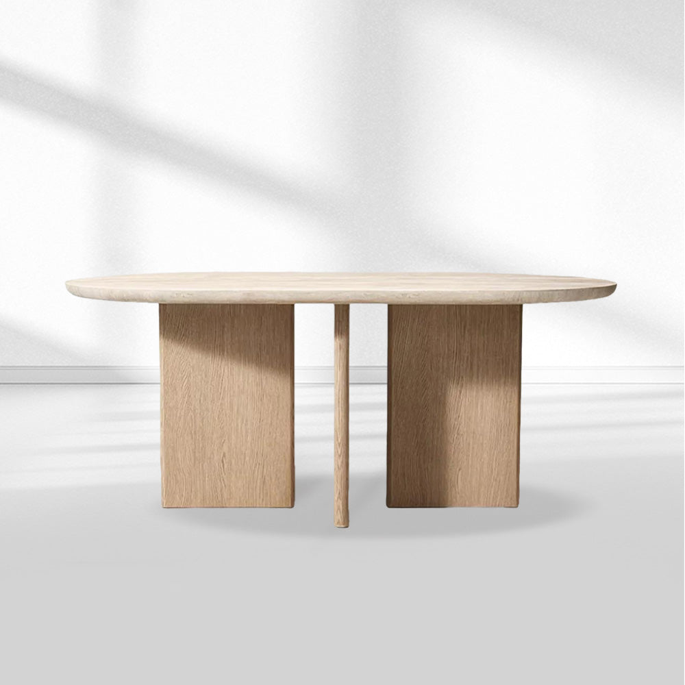 Vivlen Cross-Base Rectangular Dining Table