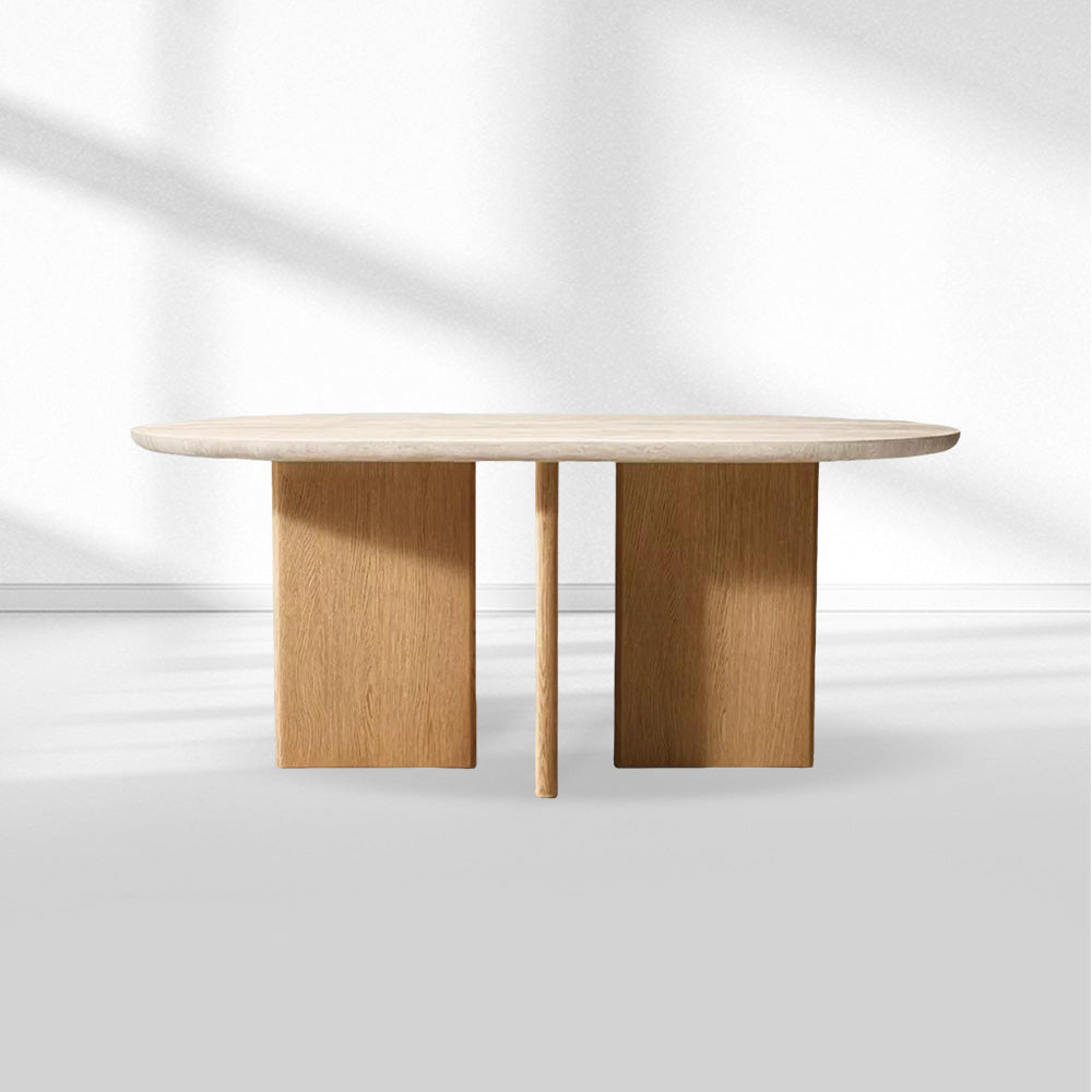 Vivlen Cross-Base Rectangular Dining Table