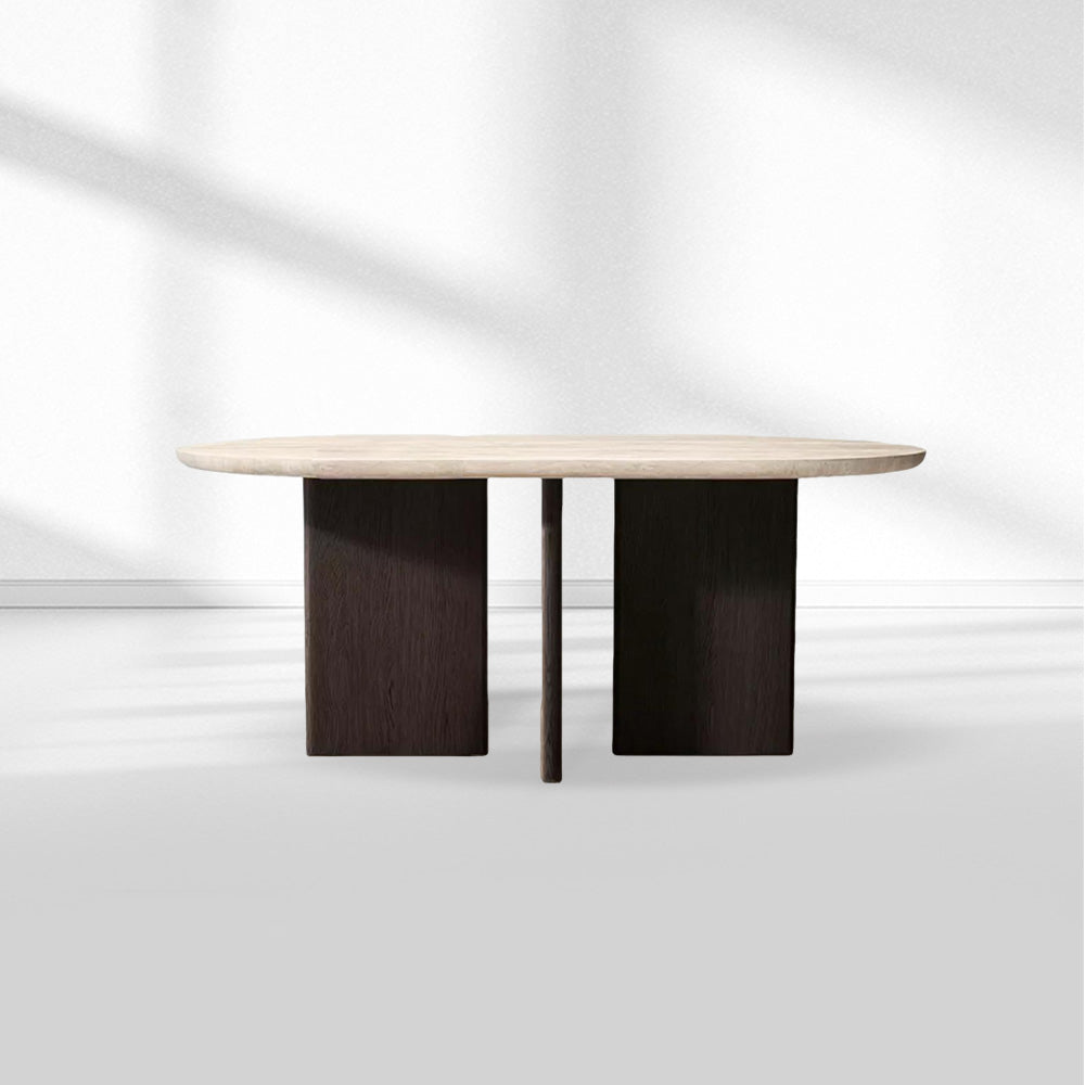 Vivlen Cross-Base Rectangular Dining Table