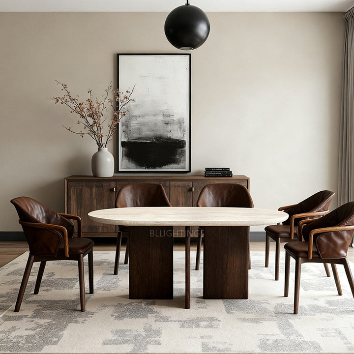 Vivlen Cross-Base Rectangular Dining Table