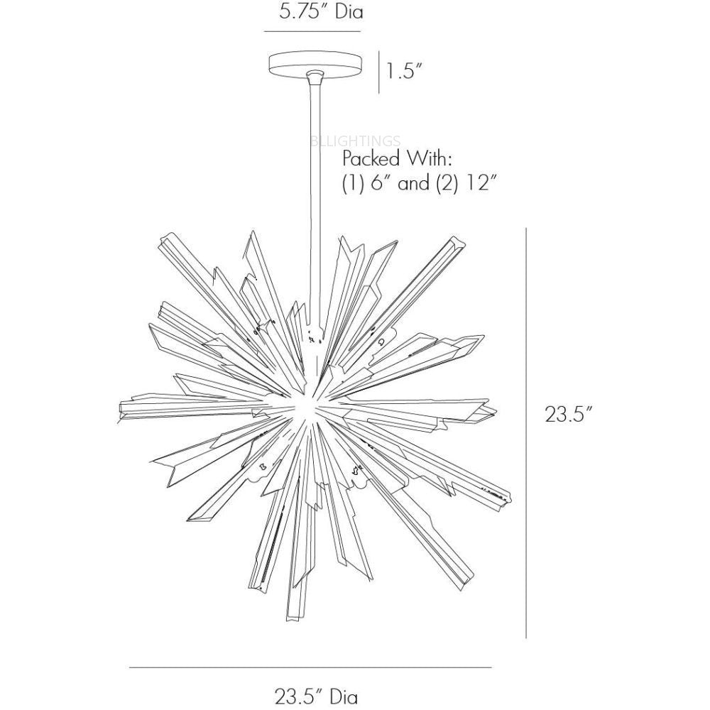 Walfyar Glass Round Chandelier 23.5"