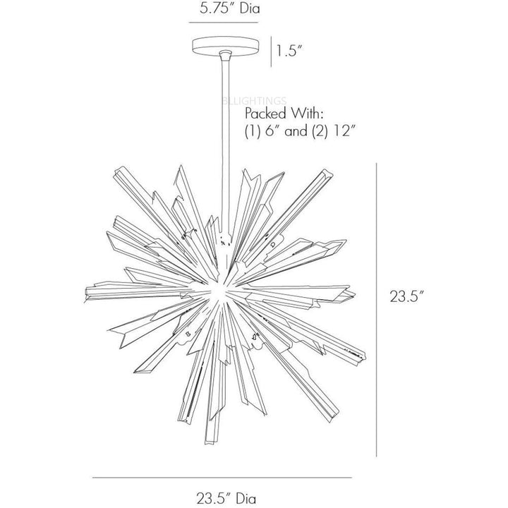 Walfyar Glass Round Chandelier 23.5"