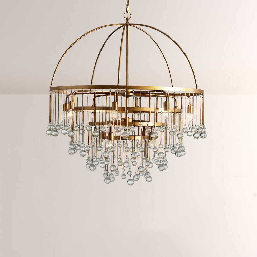 Hanson Round Glass Chandelier