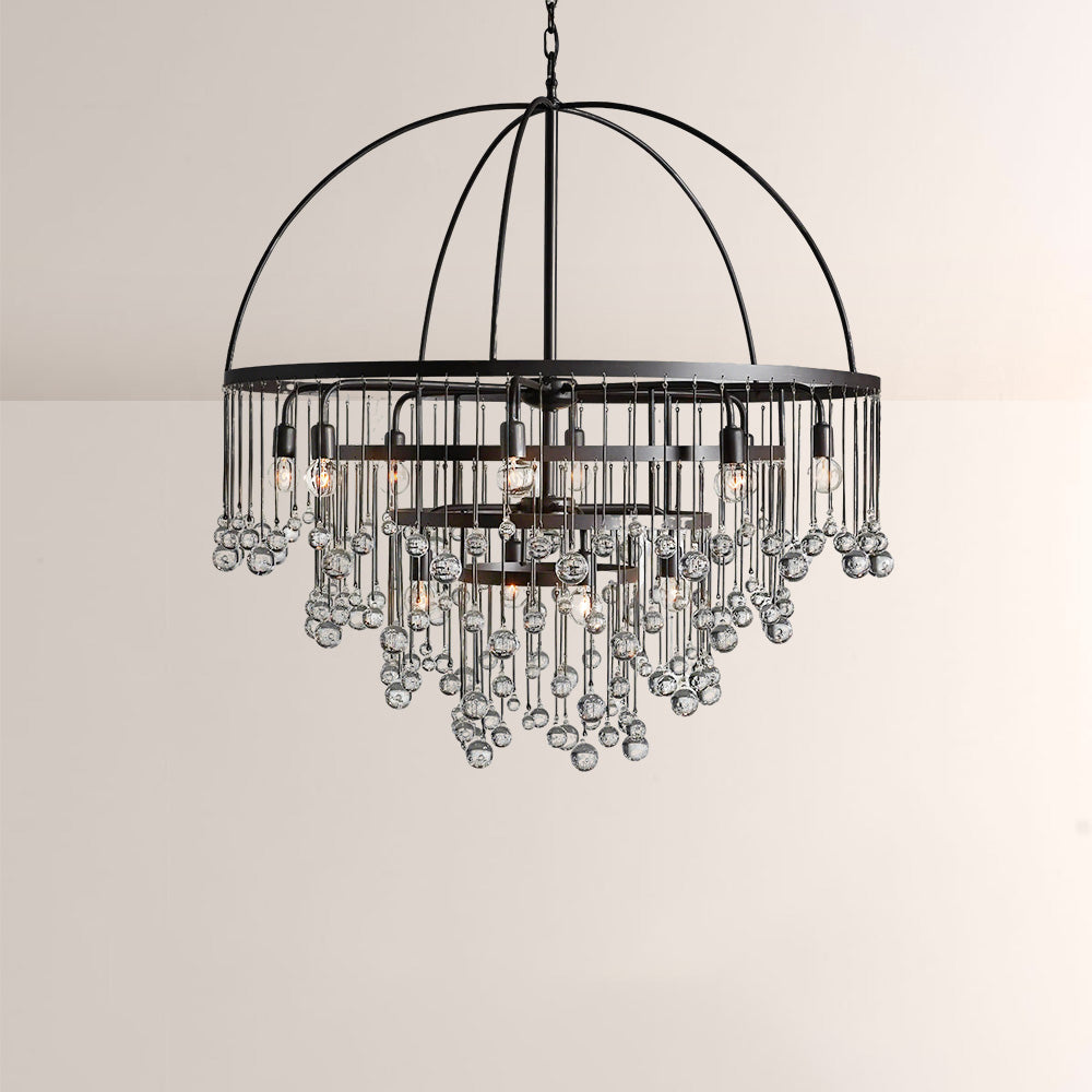 Hanson Round Glass Chandelier