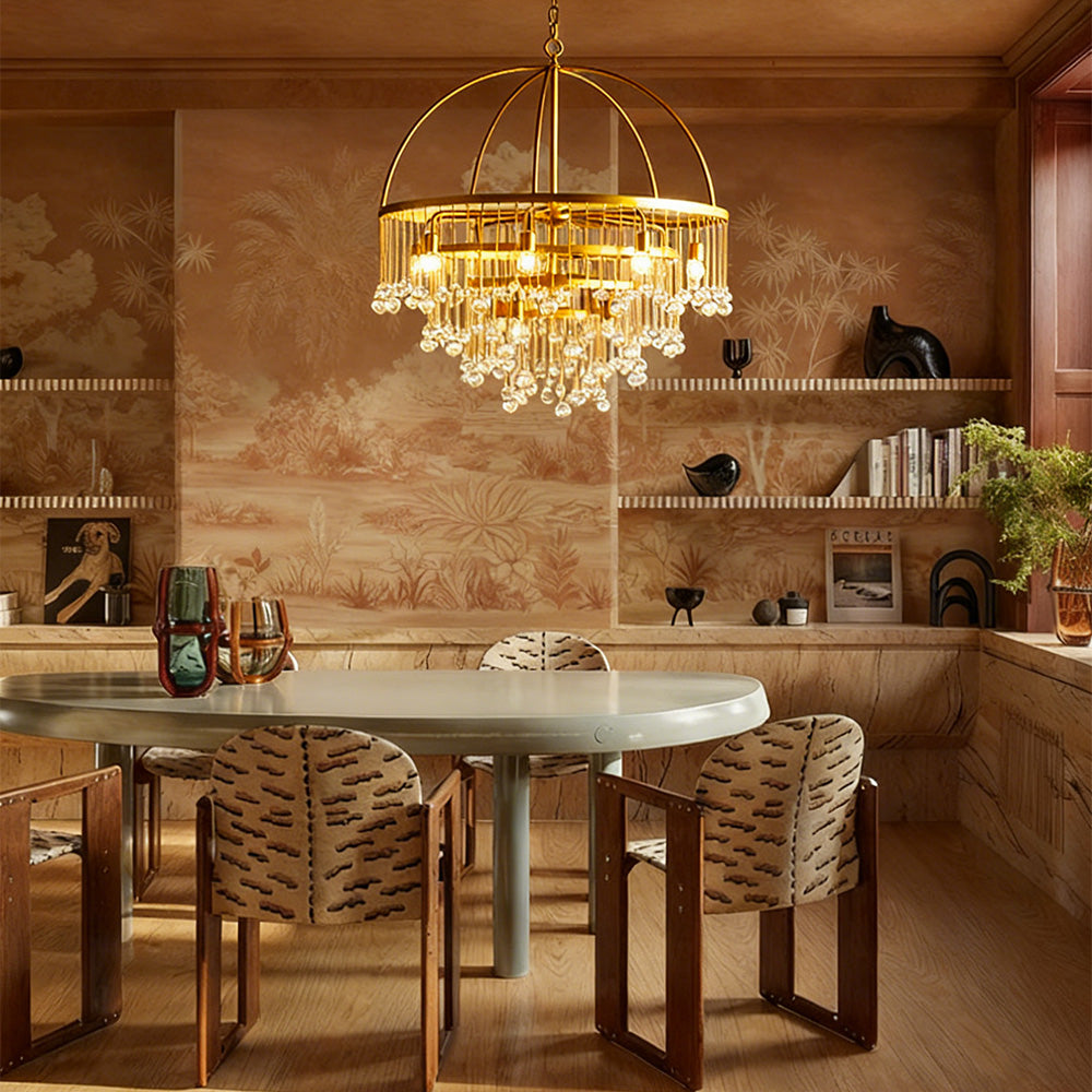 Hanson Round Glass Chandelier