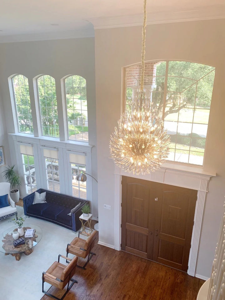 Levi Starburst Crystal Sputnik Chandelier 43"W