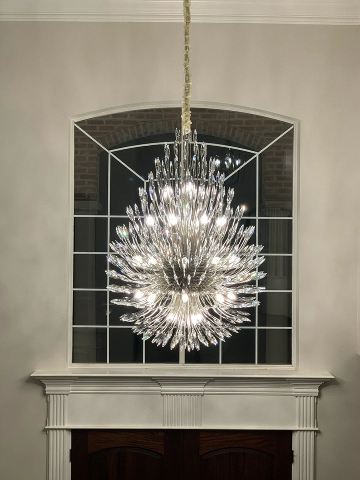 Levi Starburst Crystal Sputnik Chandelier 43"W