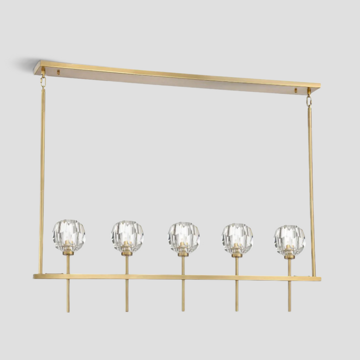 Kristina Clear Glass Linear Dining Room Chandelier